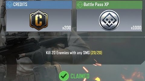 Call Of Duty Mobile Kill 20 Enemies with any SMG Task Complete