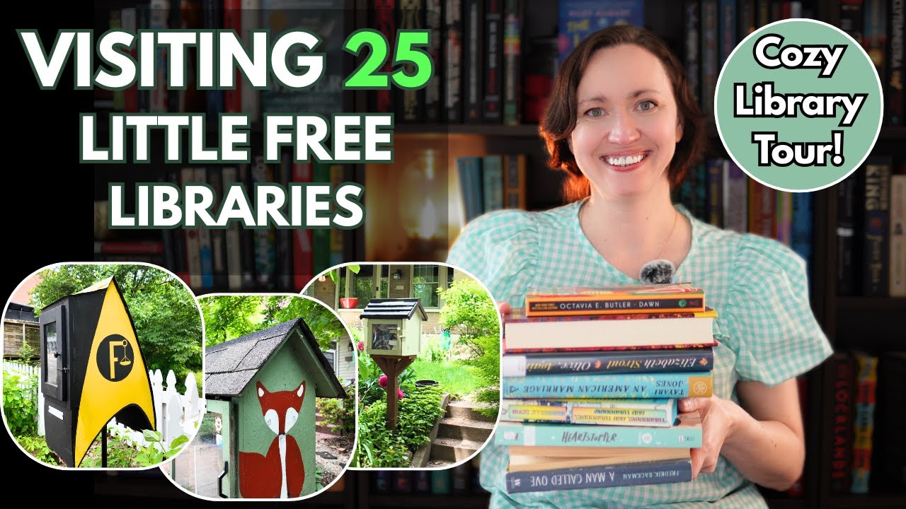 I Visited 25 Little Free Libraries in One Day | Little Free Library Haul & Tour!