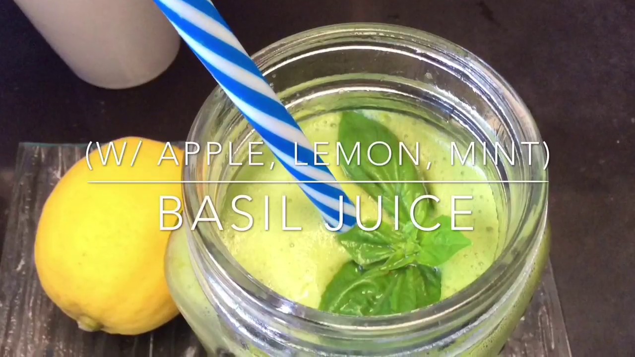 Basil Juice with Apple,Lemon and Mint