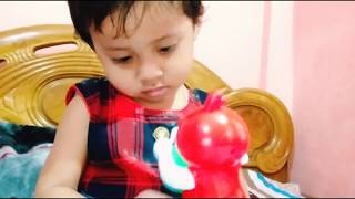 Aritri Is Playing With Dolls. Humpty Dumpty Nursery Song.