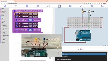 How to make LEDS Blinks with an Arduino and ElectroBlocks
