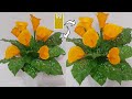 DIY Bunga Calla Lily dari Plastik Kresek || Flower from Plastic Bag || Bunga Kresek