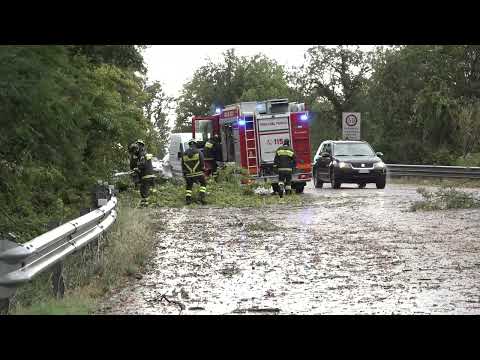 Video Pioggia, vento e grandine. Maltempo ad Arezzo, disagi e allagamenti