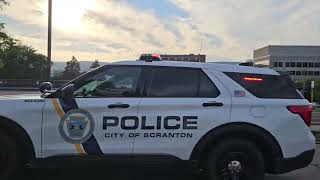 Scranton Police Responding Code 3 Pennsylvania cops ford interceptor FIRE EMS