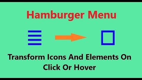 Animated Hamburger Menu Tutorial - CSS Effects | Beginner Tutorial