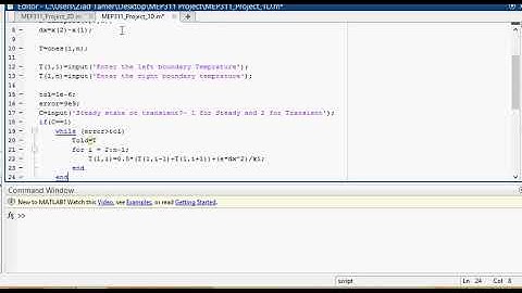 [Part2] MEP311 Matlab Project - 1D Heat Conduction Problem Solver