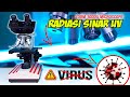 RADIASI SINAR UVC TURBO vs CACING KUMAN VIRUS | Worms Microbes vs UVC Rays Microscope Zoom 1000X