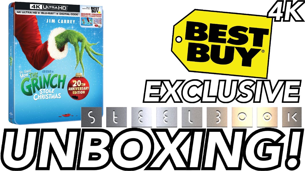 THE GRINCH 4K 20TH ANNIVERSARY (Steelbook) Unboxing and Review