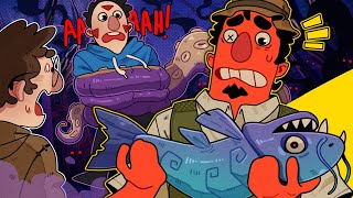 THIS FISHING GAME IS DANGEROUS AF!!! | Voodoo Fishing (w/ H2O Delirious, Kyle, Squirrel) screenshot 2