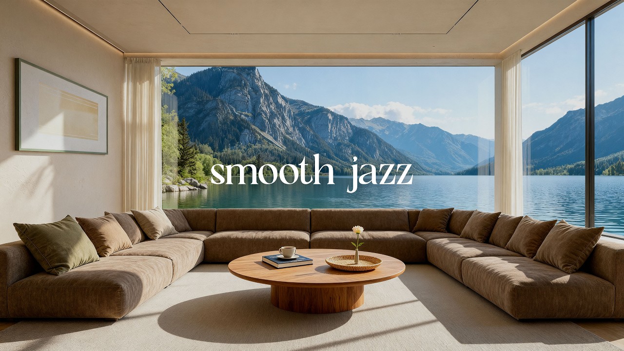 Luxury Forest House Jazz Ambience 4K 🌿 Smooth Jazz in a Modern Nature Retreat