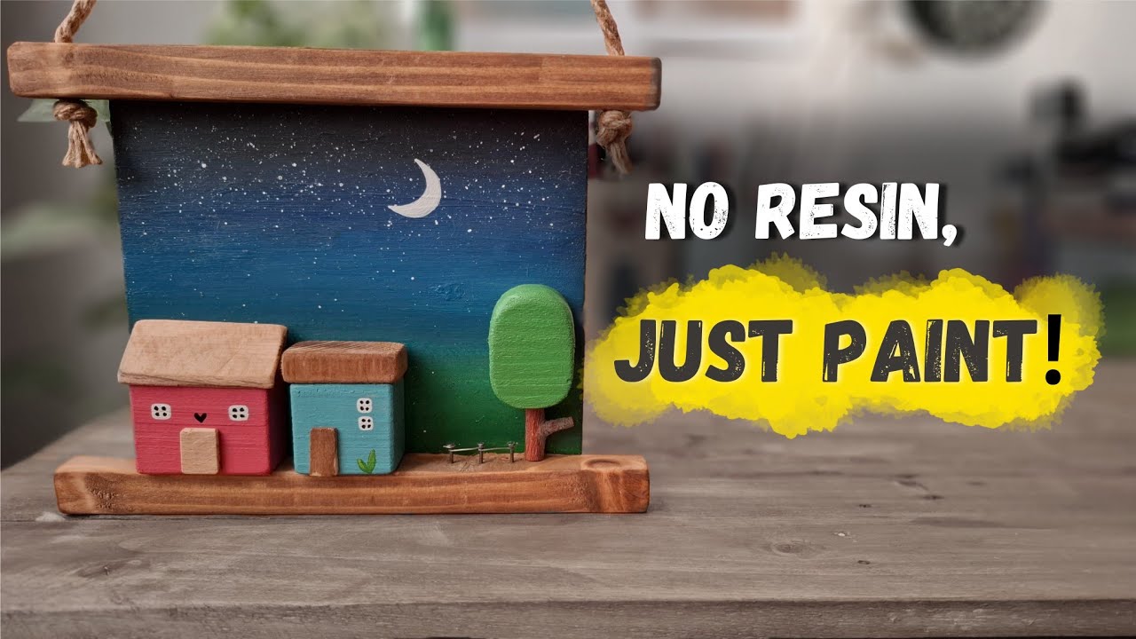 DIY Miniature Galaxy Diorama: Painting Space on Wood (No Resin!)