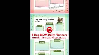 5 Dog Mom Daily Planner set #shorts #dog