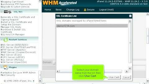 How to install an SSL certificate in WHM