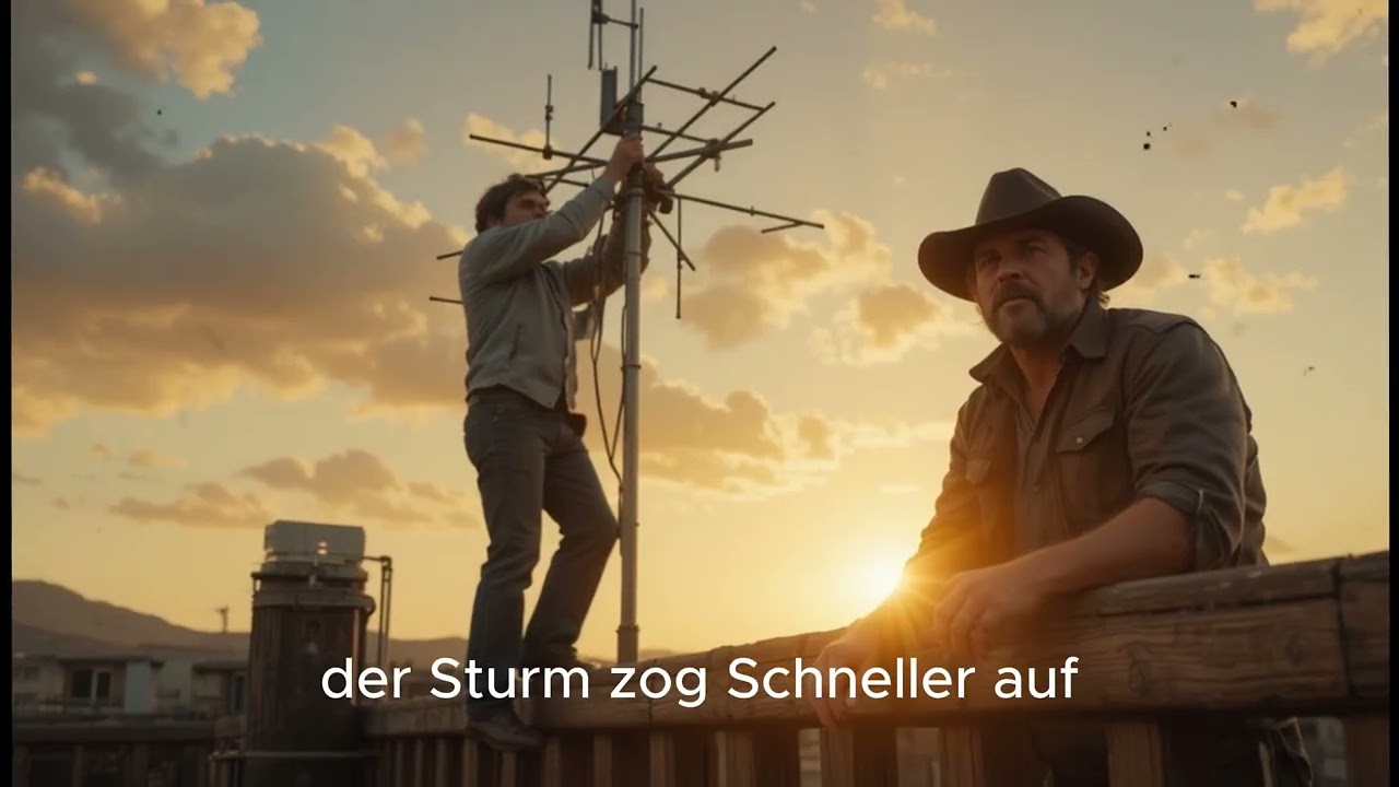 Ich wollte die Fernsehantenne auf dem Dach reparieren, aber der Cowboy sagte: „Vergiss die Antenne.“