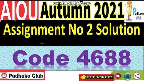 ⏩ AIOU Code 4688 Solved Assignment No.2 Autumn 2021 || Level: MSc sociology