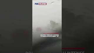 Captures an Intense Drive Through Storms in New York