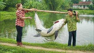 72 Hours Of Survival: Catching A 100KG Giant Fish Deep In The Swamp | No Escape!