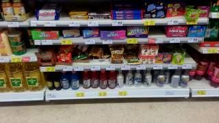 The 'American food section' in a British grocery store