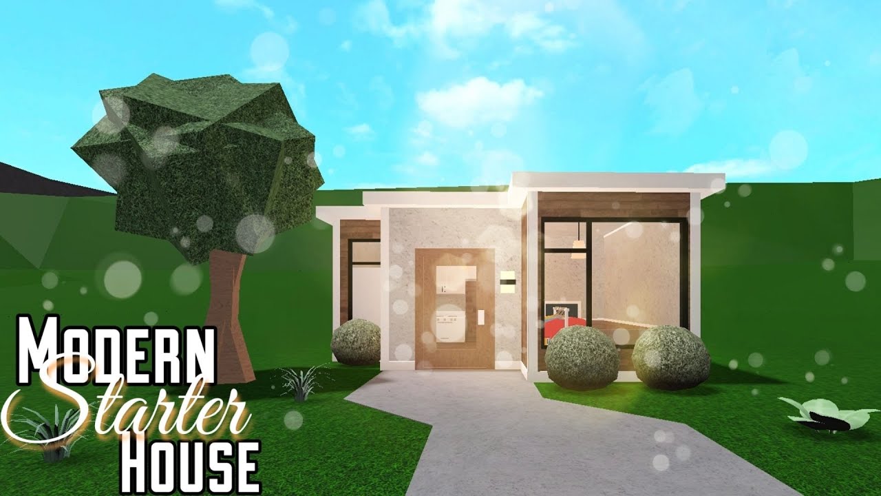 Linen Modern Starter House Speed Build Bloxburg YouTube