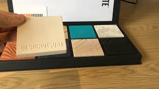 Jesmonite AC100 colours - example/sample box by Design & Visual Concepts