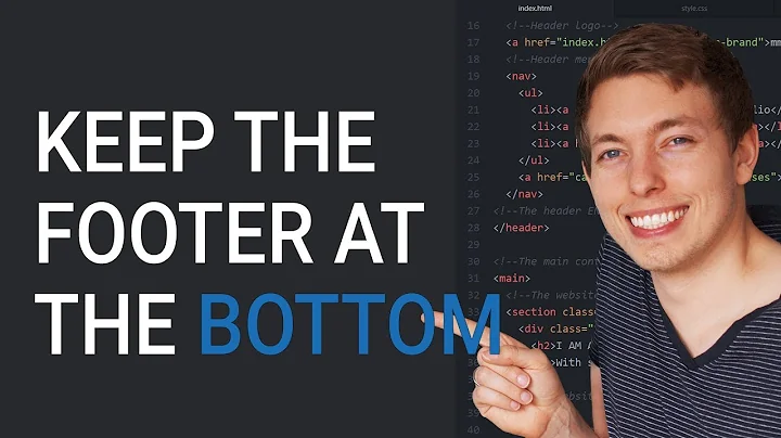 How to Always Keep the Footer at the Bottom of A Page | Learn HTML and CSS | HTML Tutorial