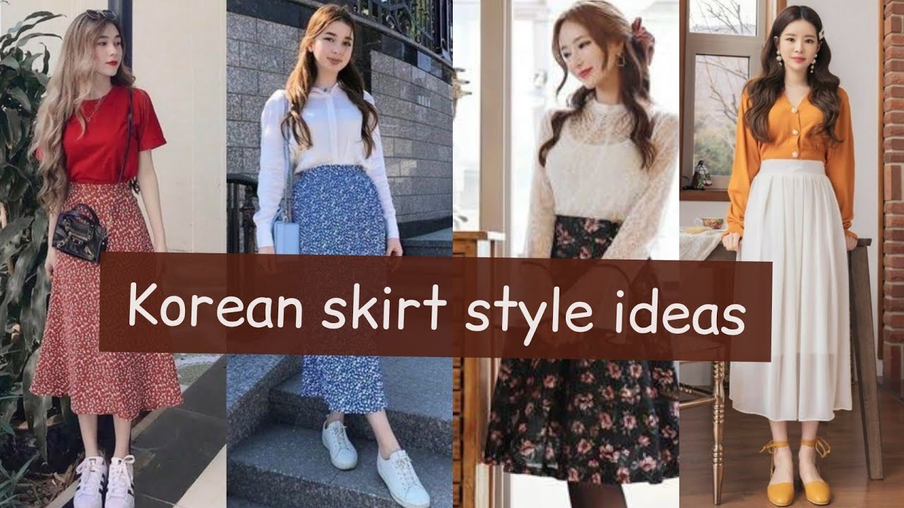 korean skirt style ideas || korean fashion style || skirt outfit ideas ...