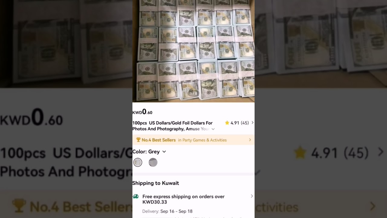 shein sell everything even fake dollars 