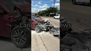 This happened just moments ago😓 #landlockedentertainment #crash #atx #drunkdriver #drunkdriving