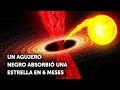 Un agujero negro comió una estrella como espagueti, mira qué vieron los astrónomos