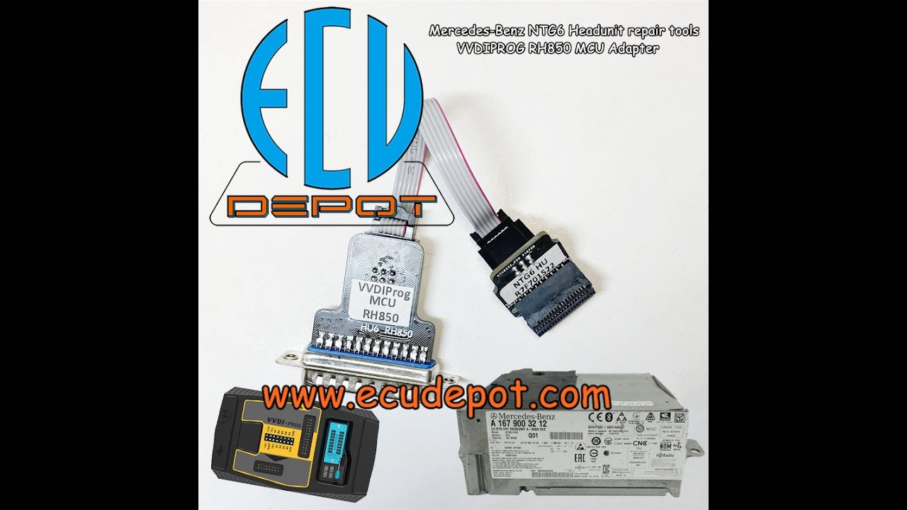 Mercedes Benz HU6 NTG6 headunit repair tools RH850 MCU chip R7F701522 Programming adapter