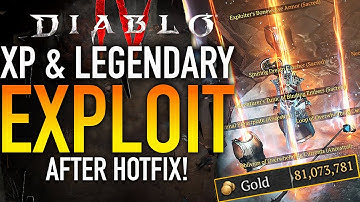 Diablo 4 - MASSIVE Legendary & 500K XP Farm Glitch! AFTER PATCH!