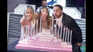 scarlett sweet 16 birthday candle lighting ceremony at Aurum Events Catering