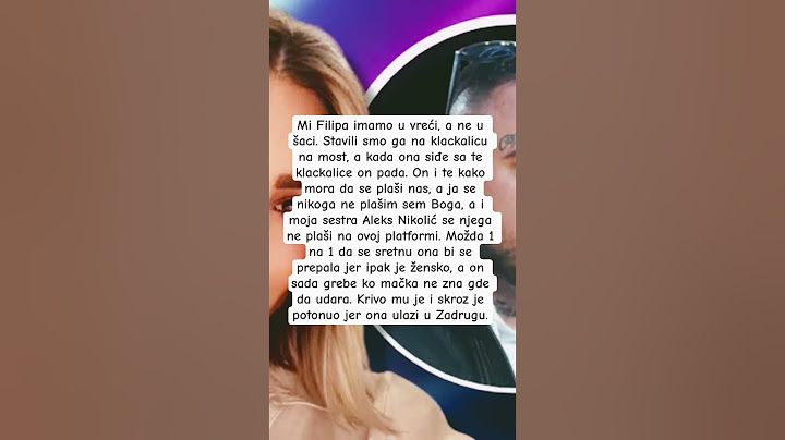 1 DEO: Drug Aleks Nikolić rešio da ne ćuti, raskrinkao Filipa Cara-Preti joj i zastrašuje zbog Elite