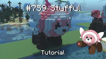 How to build a Pokémon Stufful statue in Minecraft (Tutorial)