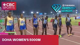 Womens 5000m at Diamond League meet in Doha | #CBCSports