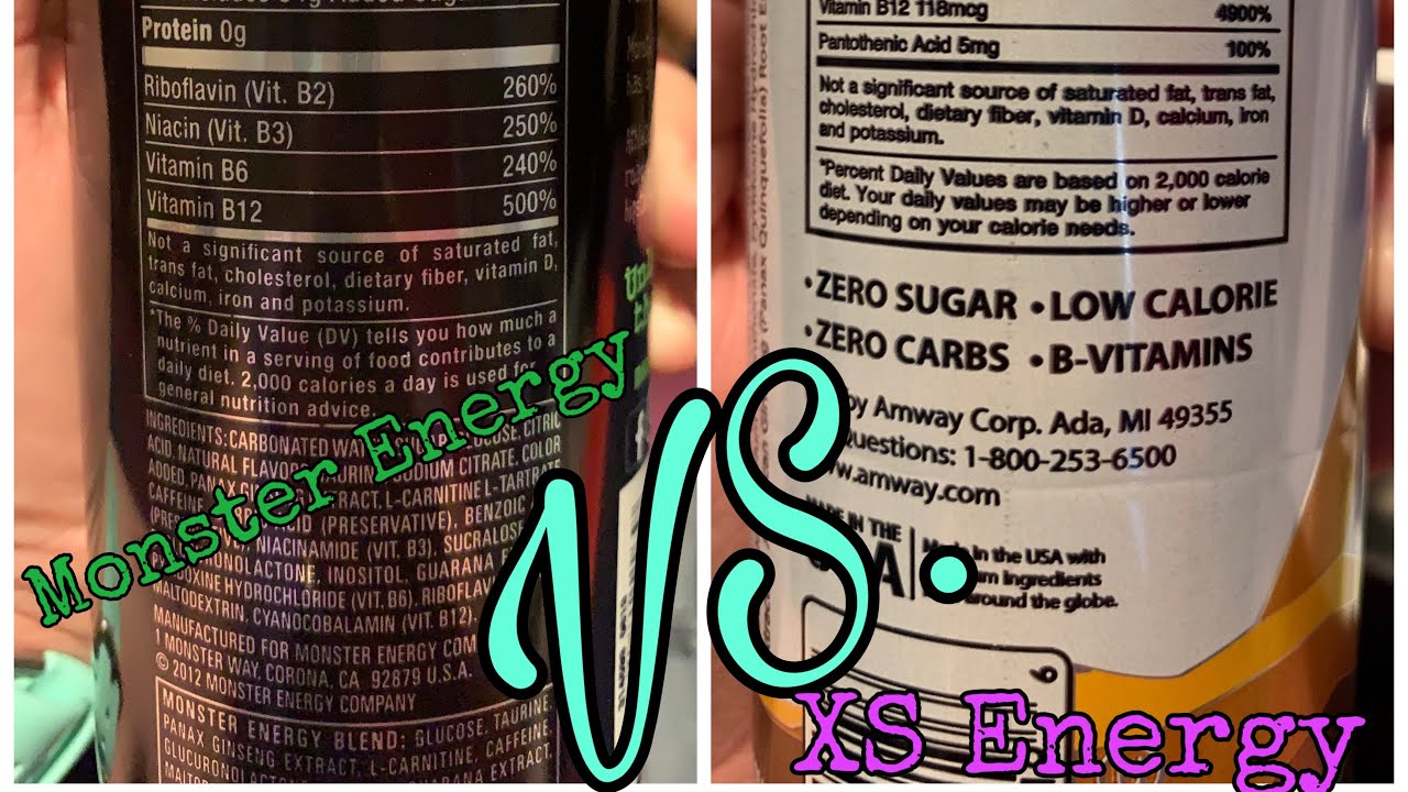 XS vs Energy Drinks Amway - YouTube