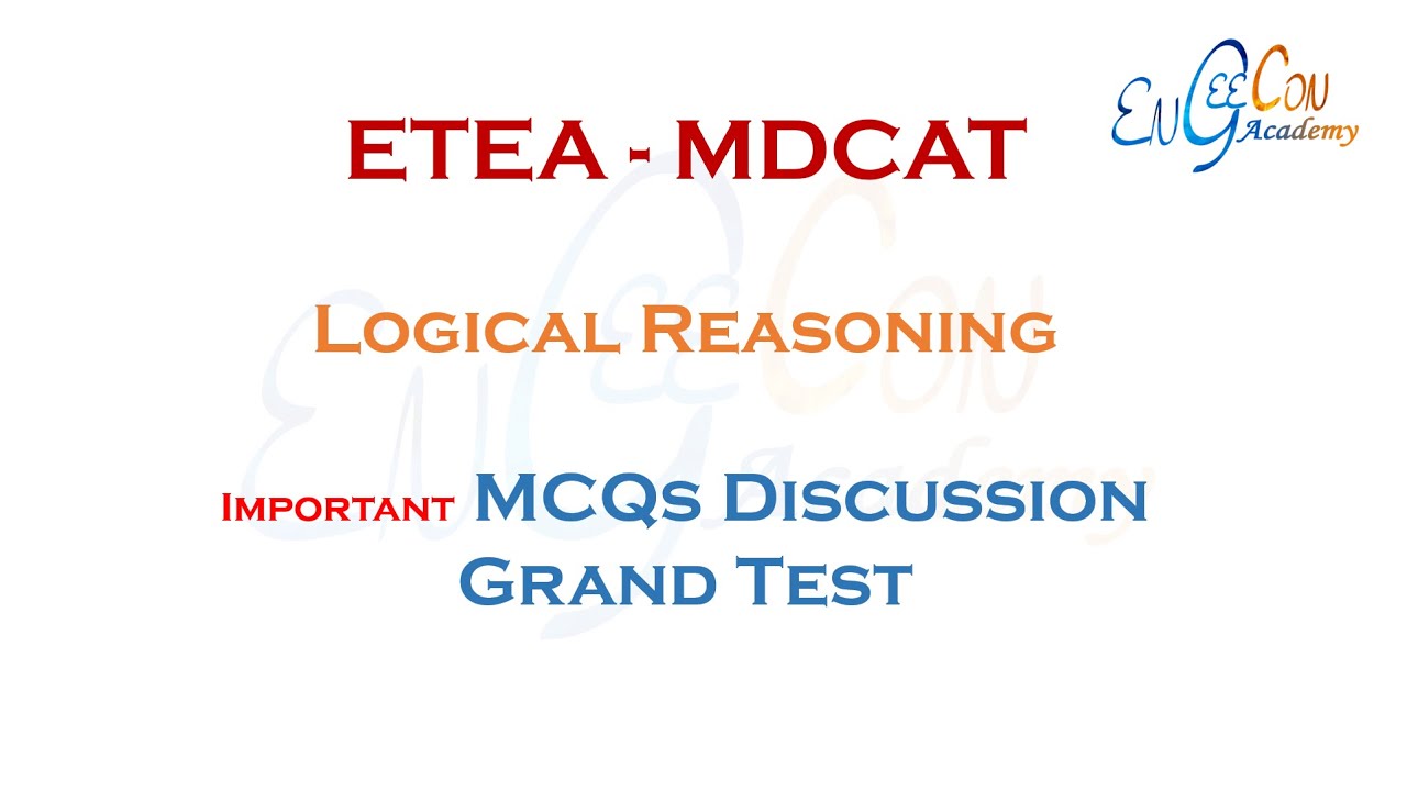 Logical Reasoning ETEA-MDCAT Important Tricks, Shortcuts