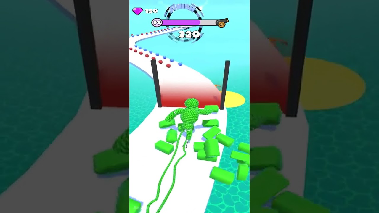 Rope-Man Run 3d - All levels Gameplay Android, IOS gaming