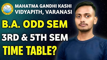 B.A. 3rd & 5th Semester Time Table 2025 | UG 3rd & 5th Semester Time Table 2025