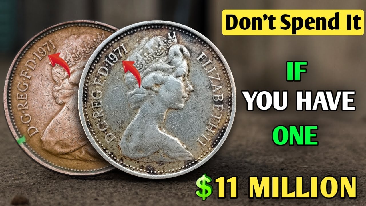 Три самых редких британских монеты Елизаветы II 1971 года в новом пенсе, стоящие целое состояние!...