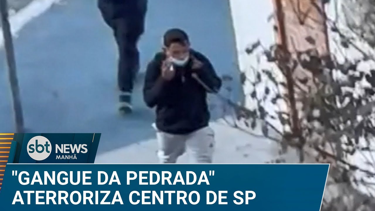 “Gangue da Pedrada” aterroriza motoristas e pedestres no centro de SP | #SBTNews Manhã (29/01/25)