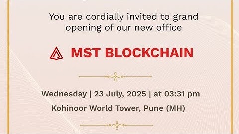 MST BlockChain: आकर्षक घोषणाएं !!! Head Office Inauguration On 23rd July 2025