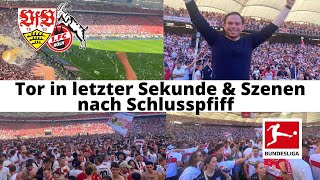 Tor zum Klassenerhalt | Schlusspfiff |Platzsturm - VfB - 1.FC Köln 2:1