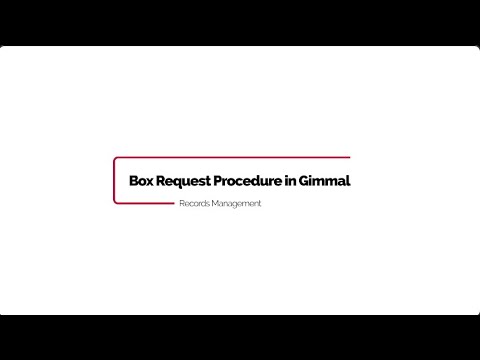 Box Request Box Request Process in Gimmal - YouTube