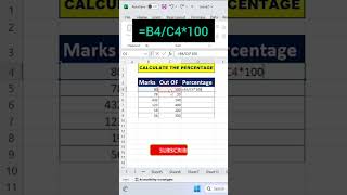 Mastering Percentage Calculations in Excel: #exceltips #tutorial #shorts