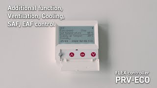 Additional function, Ventilation, Cooling and air fan control (FLEX PRV-ECO quick instructions)