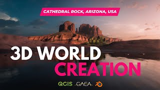 3D Render with Real World Data | Cathedral Rock, USA