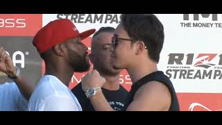 Floyd Mayweather face off.