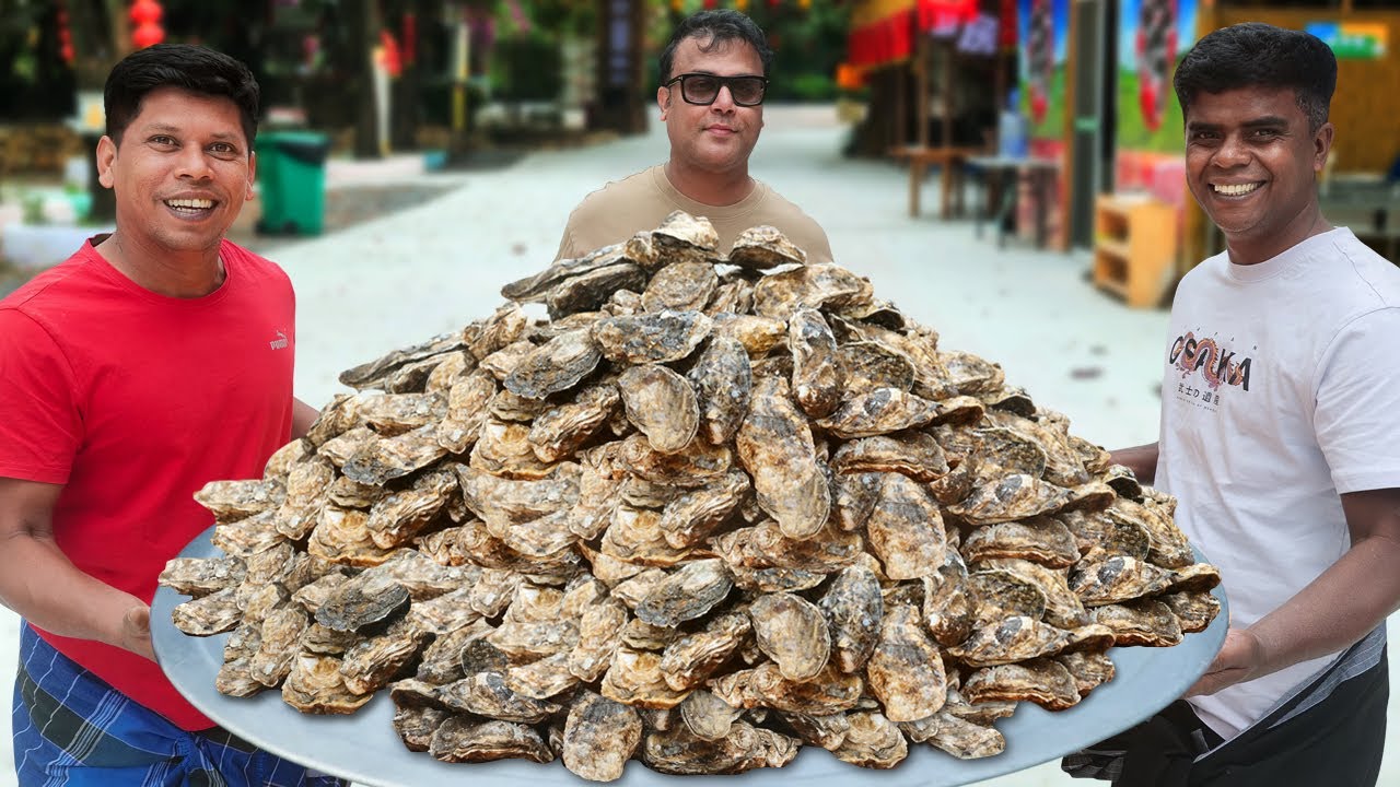 OYSTER GRILL | Yummy Oyster Grilled Recipe | Cooking Chines Village