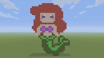 Minecraft Pixel Art - Ariel From The Little Mermaid